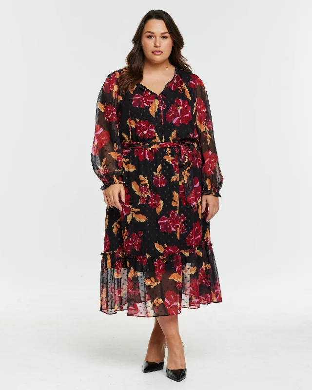 Midnight Petal Dress | Print