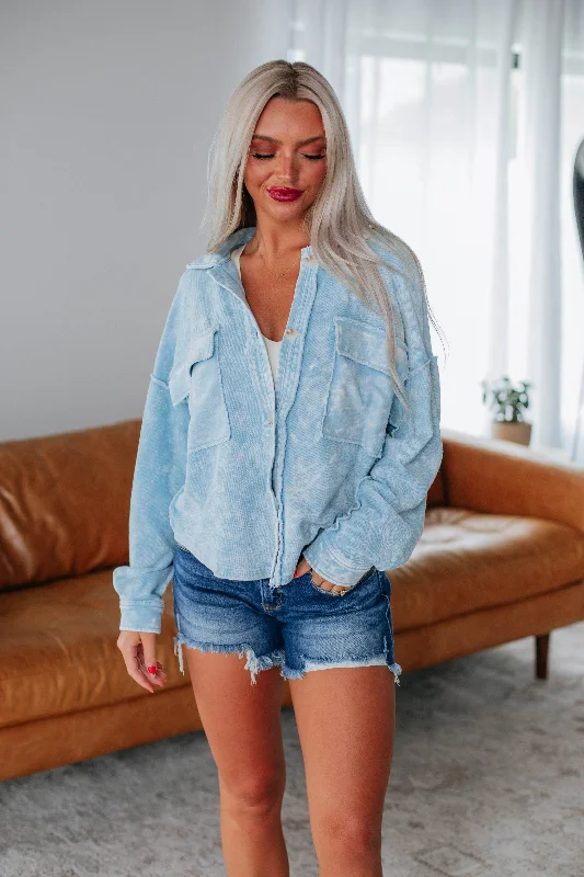 Kylan Shacket Soft Satin Blouse
