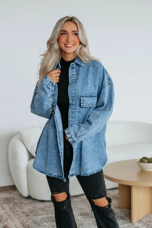 Skylee Oversized Shacket Airy Cotton Blouse