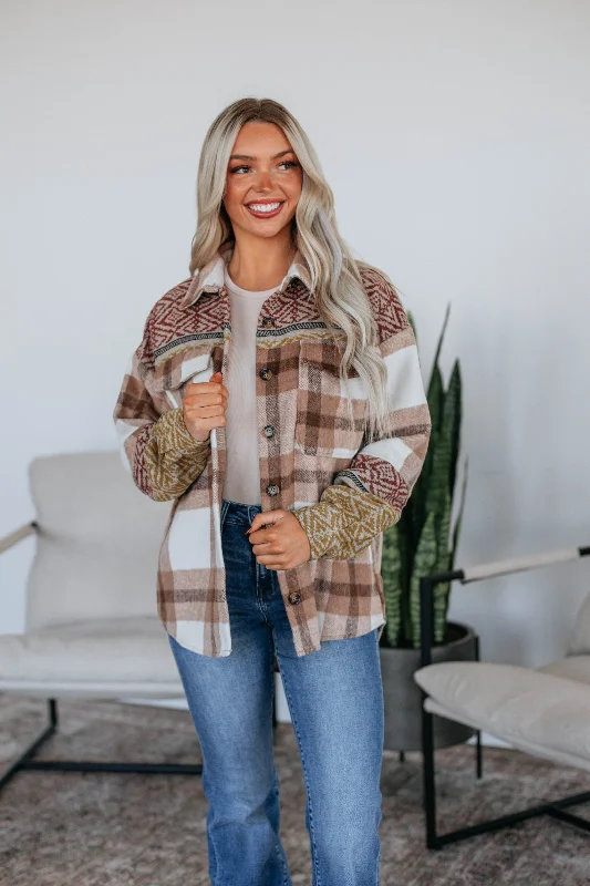 Stays Between Us Shacket Everyday Stylish Blouse