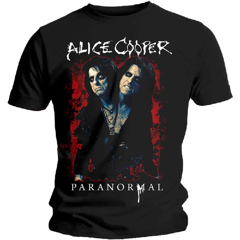 Alice Cooper | Official Band T-Shirt | Paranormal Splatter Zippered Front Buttoned Front Snap Front Alice Cooper | Official Band T-Shirt | Paranormal Splatter Zippered Front Buttoned Front Snap Front