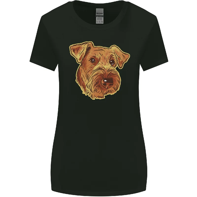 An Airedale Terrier Waterside Bingley Dog Womens Wider Cut T-Shirt Terry Blend Velvet Blend Canvas Blend An Airedale Terrier Waterside Bingley Dog Womens Wider Cut T-Shirt Terry Blend Velvet Blend Canvas Blend