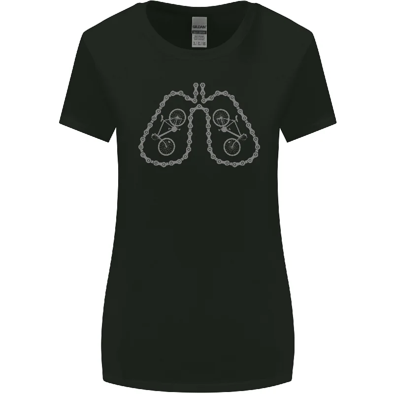 Bicycle Lungs Cyclist Funny Cycling Bike Womens Wider Cut T-Shirt Welt Pockets Slit Pockets Bicycle Lungs Cyclist Funny Cycling Bike Womens Wider Cut T-Shirt Welt Pockets Slit Pockets