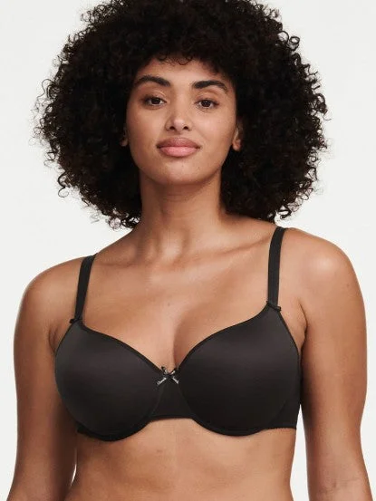 Chantelle Basic Invisible Memory Foam T-Shirt Bra - Black Nylon Fabric Polyester Fabric Spandex Fabric Chantelle Basic Invisible Memory Foam T-Shirt Bra - Black Nylon Fabric Polyester Fabric Spandex Fabric