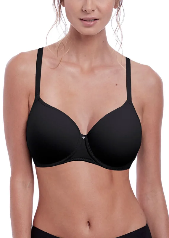 Fantasie Aura Underwire Molded T-Shirt Bra, Black | Fantasie T-Shirt Bras Lace Blend Ribbed Blend Corduroy Blend Fantasie Aura Underwire Molded T-Shirt Bra, Black | Fantasie T-Shirt Bras Lace Blend Ribbed Blend Corduroy Blend