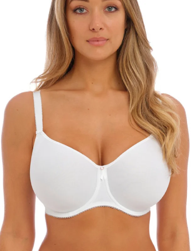 Fantasie Rebecca Essentials Underwire Moulded Bra, White | White Molded Bra | White T-Shirt Bra | White Fantasie Bra Striped Floral Plaid Fantasie Rebecca Essentials Underwire Moulded Bra, White | White Molded Bra | White T-Shirt Bra | White Fantasie Bra Striped Floral Plaid