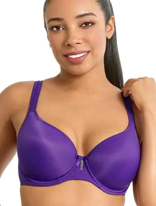 Fit Fully Yours Crystal Smooth Underwire T-Shirt Bra, Violet Sequined Glittery Shiny Fit Fully Yours Crystal Smooth Underwire T-Shirt Bra, Violet Sequined Glittery Shiny