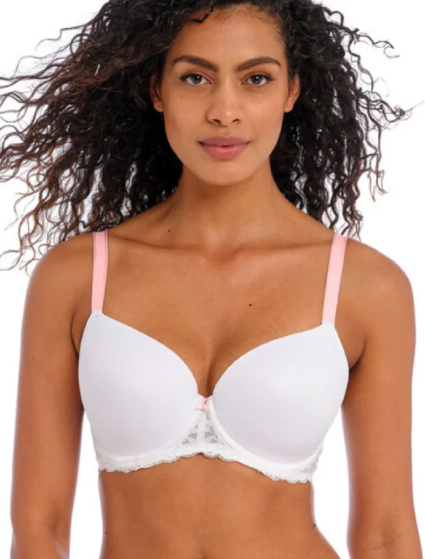 Freya Offbeat Molded Demi T-shirt Bra, White | White Molded T-Shirt Bra Polka Dot Checkered Tartan Freya Offbeat Molded Demi T-shirt Bra, White | White Molded T-Shirt Bra Polka Dot Checkered Tartan