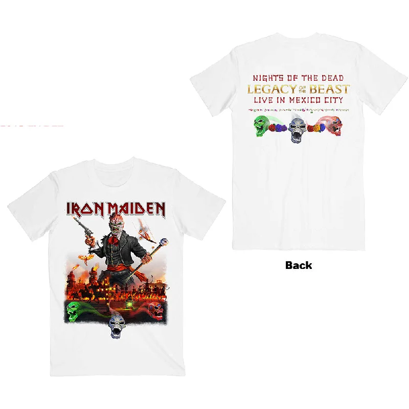Iron Maiden | Official Band T-Shirt | Legacy of the Beast Live In Mexico City (Back Print) Chenille Blend Fleece Blend Nylon Blend Iron Maiden | Official Band T-Shirt | Legacy of the Beast Live In Mexico City (Back Print) Chenille Blend Fleece Blend Nylon Blend