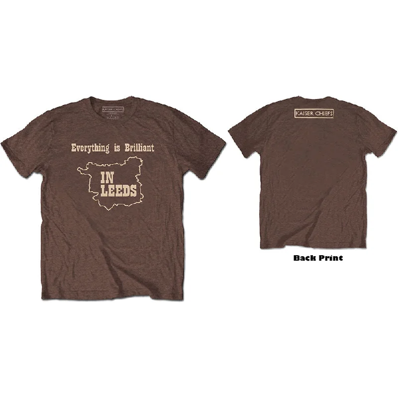 Kaiser Chiefs | Official Band T-Shirt | Everything Is Brilliant (Back Print) Spandex Blend Rayon Blend Denim Blend Kaiser Chiefs | Official Band T-Shirt | Everything Is Brilliant (Back Print) Spandex Blend Rayon Blend Denim Blend