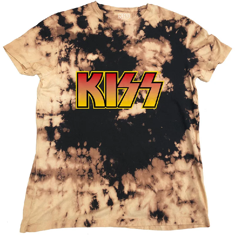 KISS | Official Band T-Shirt | Classic Logo (Dip-Dye) Cotton Fabric Linen Fabric Terry Fabric KISS | Official Band T-Shirt | Classic Logo (Dip-Dye) Cotton Fabric Linen Fabric Terry Fabric