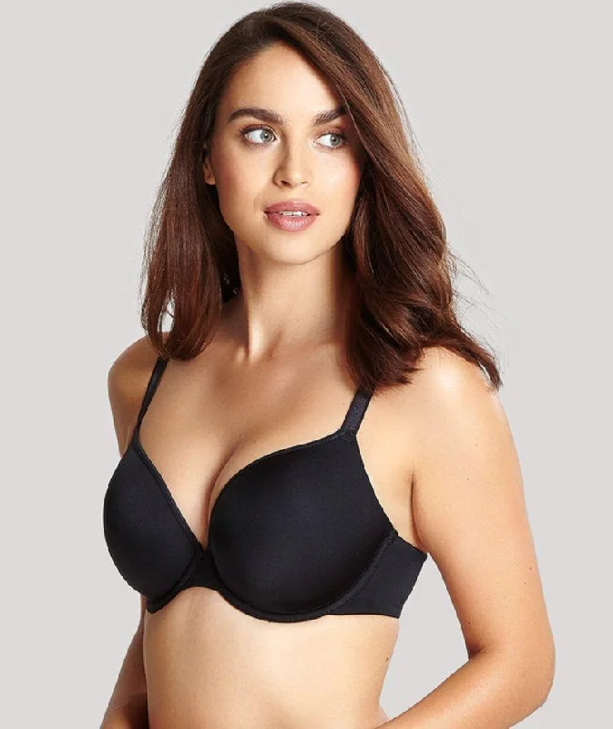 Panache Porcelain Elan Plunge Moulded Underwired T-Shirt Bra - Black Zippered Front Buttoned Front Snap Front Panache Porcelain Elan Plunge Moulded Underwired T-Shirt Bra - Black Zippered Front Buttoned Front Snap Front