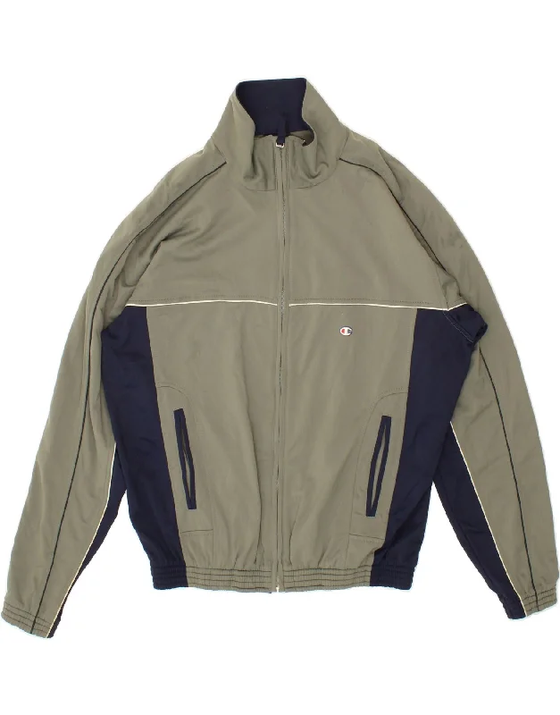 CHAMPION Womens Tracksuit Top Jacket UK 16 Large Khaki Colourblock Faux Fur Jacket Real Fur Jacket Shearling Jacket CHAMPION Womens Tracksuit Top Jacket UK 16 Large Khaki Colourblock Faux Fur Jacket Real Fur Jacket Shearling Jacket