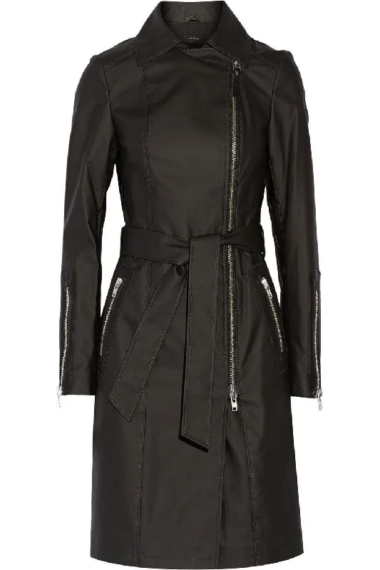 Koza Leathers Women's Genuine Lambskin Trench Coat Real Leather Jacket TC001 Nylon Jacket Polyester Jacket Spandex Jacket Koza Leathers Women's Genuine Lambskin Trench Coat Real Leather Jacket TC001 Nylon Jacket Polyester Jacket Spandex Jacket