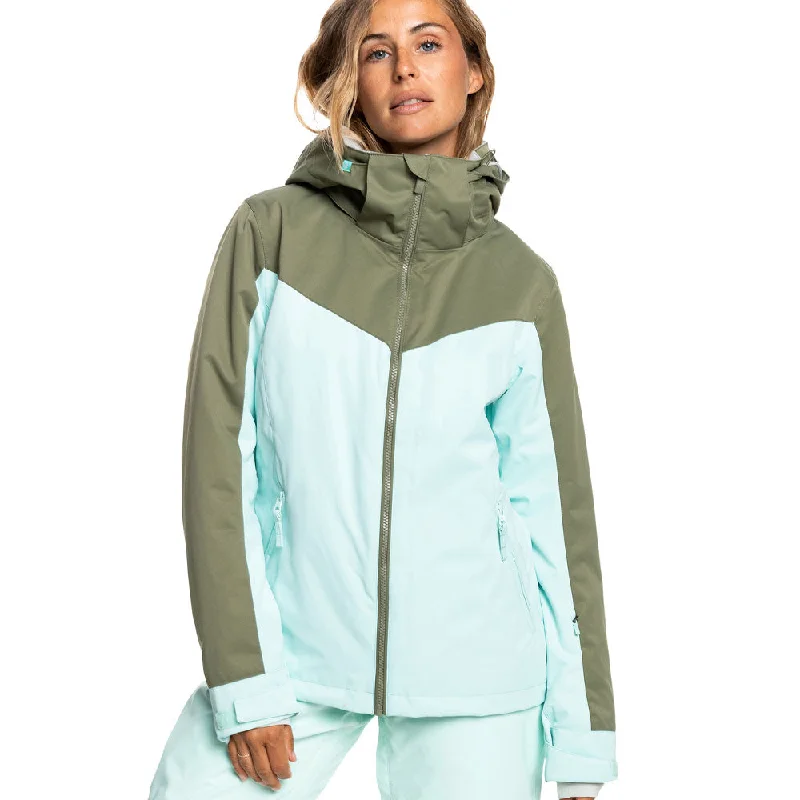Roxy Free Jet Block Snowboard/Ski Jacket - Fair Aqua V-Neck Jacket Boat Neck Jacket Square Neck Jacket Roxy Free Jet Block Snowboard/Ski Jacket - Fair Aqua V-Neck Jacket Boat Neck Jacket Square Neck Jacket