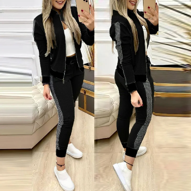 Turkish Women's Tracksuit 2 Pcs Outfits Zip-Up Jacket Pants Set - T046 Mesh Jacket Canvas Jacket Denim Jacket Turkish Women's Tracksuit 2 Pcs Outfits Zip-Up Jacket Pants Set - T046 Mesh Jacket Canvas Jacket Denim Jacket