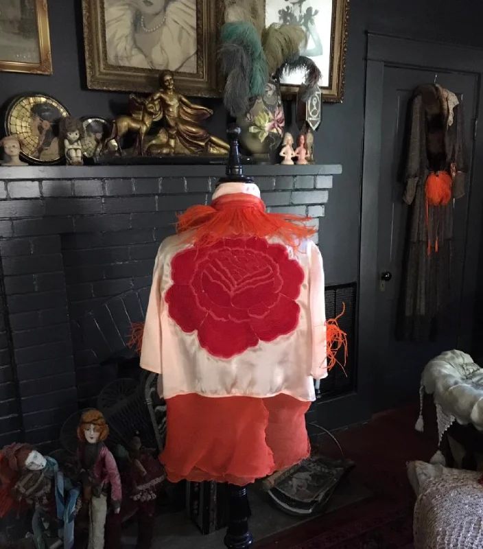 SOLD As seen in Vogue Best Seller Boudoir Queen Cherry Bomb Bed Jacket Print Jacket Jacquard Jacket Patchwork Jacket SOLD As seen in Vogue Best Seller Boudoir Queen Cherry Bomb Bed Jacket Print Jacket Jacquard Jacket Patchwork Jacket