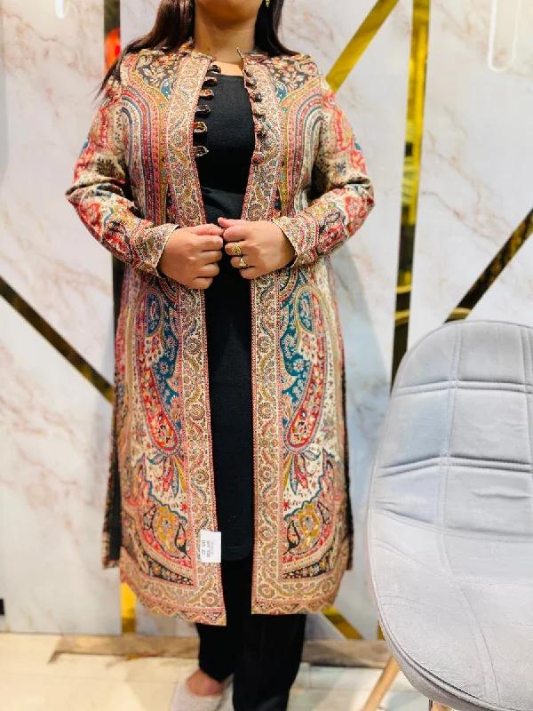 Beautiful Kashmiri kani winter 🥶 Ready made jacket suit One-Shoulder Jacket Off-the-Shoulder Jacket Asymmetrical Jacket Beautiful Kashmiri kani winter 🥶 Ready made jacket suit One-Shoulder Jacket Off-the-Shoulder Jacket Asymmetrical Jacket