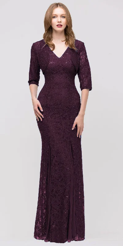 CLEARANCE - Eureka 2030J V-Neck Long Lace Gown Includes Jacket (Size 3XL) Nylon Jacket Polyester Jacket Spandex Jacket CLEARANCE - Eureka 2030J V-Neck Long Lace Gown Includes Jacket (Size 3XL) Nylon Jacket Polyester Jacket Spandex Jacket