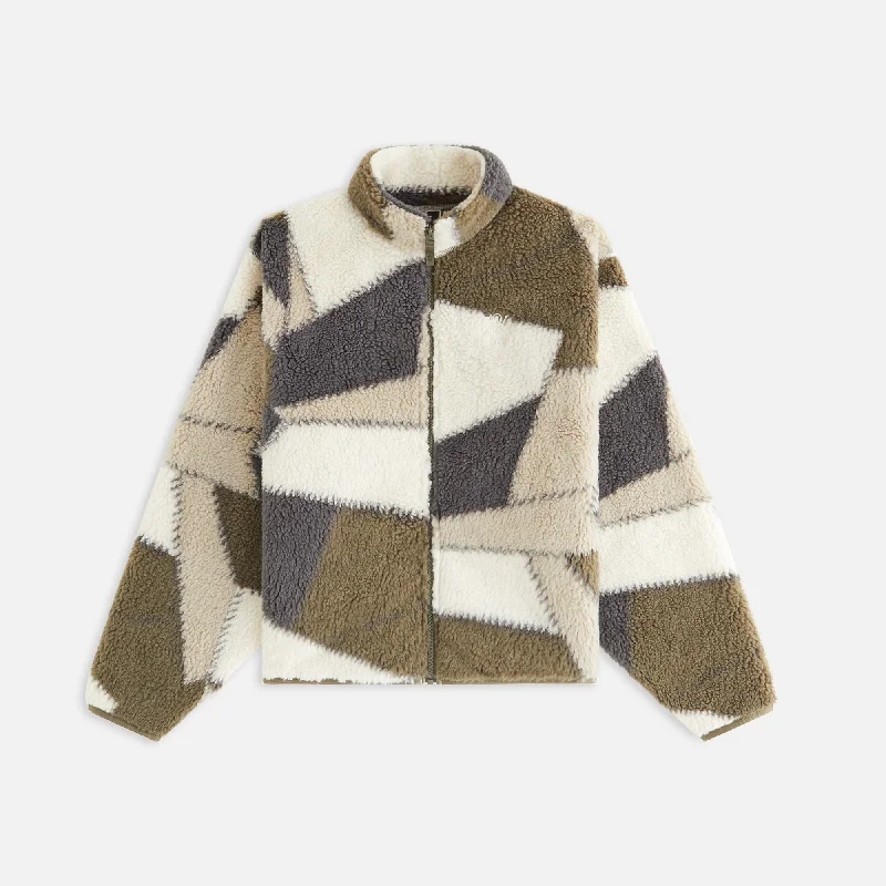 Kith Women Waverly II Patchwork Fleece Jacket - Plaster Welt Pockets Slit Pockets Flap Pockets Kith Women Waverly II Patchwork Fleece Jacket - Plaster Welt Pockets Slit Pockets Flap Pockets