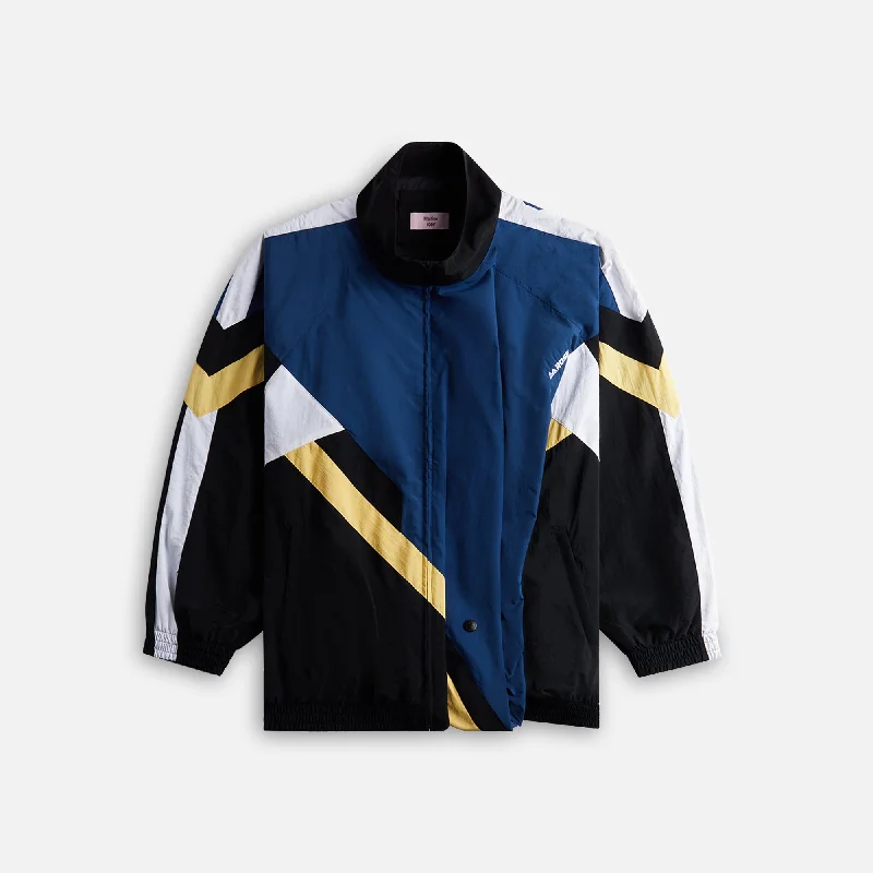 Martine Rose Blanket Track Jacket - Black / Yellow Boat Neck Shawl Collar Notched Collar Martine Rose Blanket Track Jacket - Black / Yellow Boat Neck Shawl Collar Notched Collar