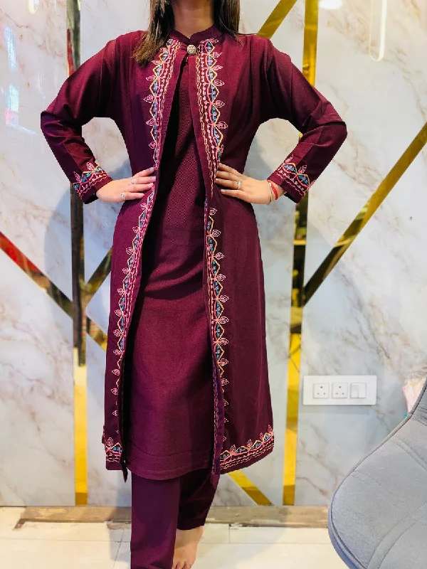 Beautiful Kashmiri winter 🥶 Ready made jacket suit Knit Fabric Woven Fabric Fleece Fabric Beautiful Kashmiri winter 🥶 Ready made jacket suit Knit Fabric Woven Fabric Fleece Fabric