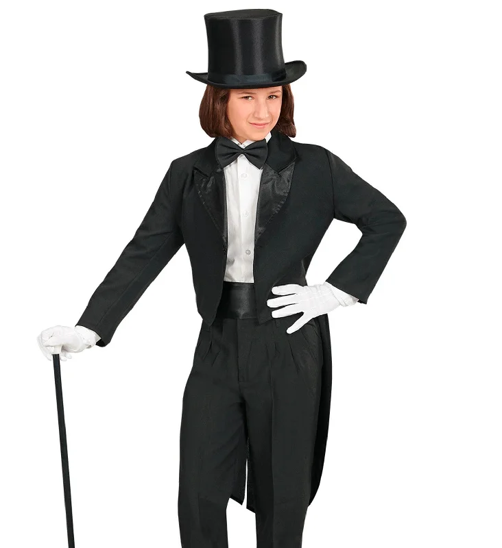 Showtime Black Tailcoat Jacket Children's Collared Jacket Crew Neck Jacket Turtle Neck Jacket Showtime Black Tailcoat Jacket Children's Collared Jacket Crew Neck Jacket Turtle Neck Jacket