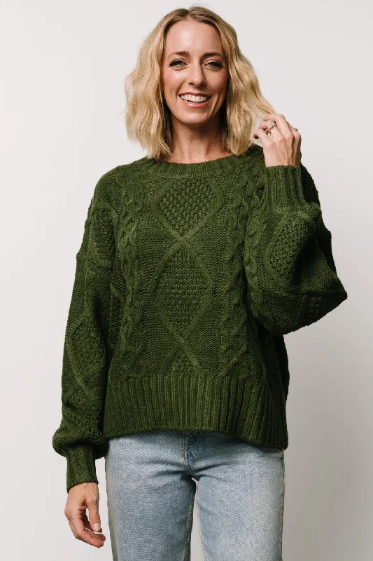 Anthony Knit Sweater | Green Stylish Fashionable Trendy