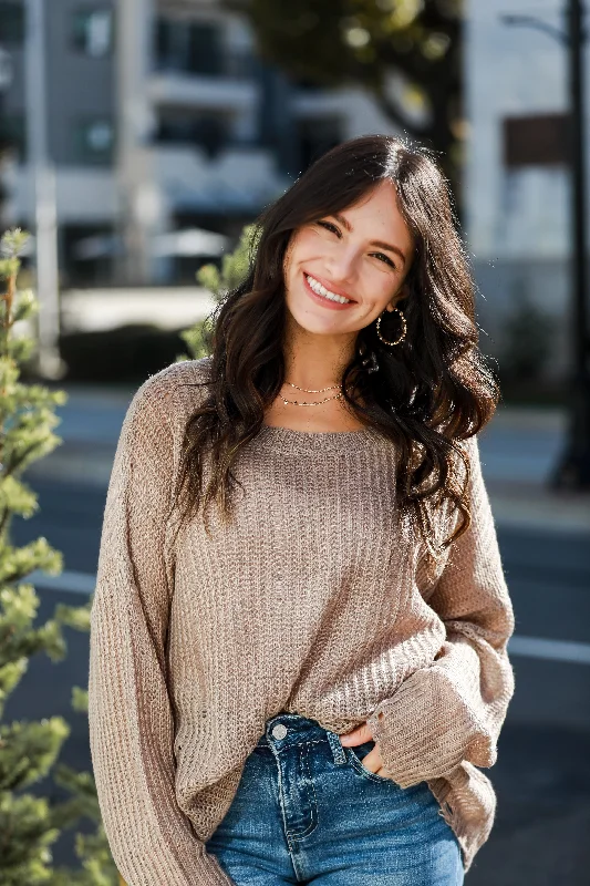 FINAL SALE - Definite Favorite Taupe Oversized Sweater Wool Sweater Cotton Sweater Cashmere Sweater FINAL SALE - Definite Favorite Taupe Oversized Sweater Wool Sweater Cotton Sweater Cashmere Sweater