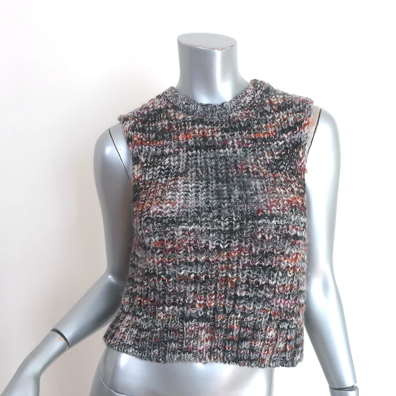 FRAME Shrunken Sweater Vest Purple Marled Knit Size Small Long Sweater Short Sweater Cropped Sweater FRAME Shrunken Sweater Vest Purple Marled Knit Size Small Long Sweater Short Sweater Cropped Sweater