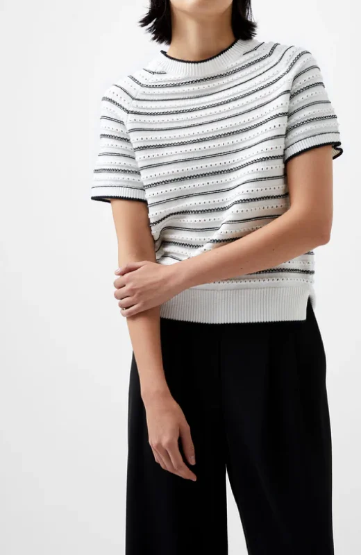 French Connection - Oskie Short Sleeve Jumper Long Sweater Short Sweater Cropped Sweater French Connection - Oskie Short Sleeve Jumper Long Sweater Short Sweater Cropped Sweater