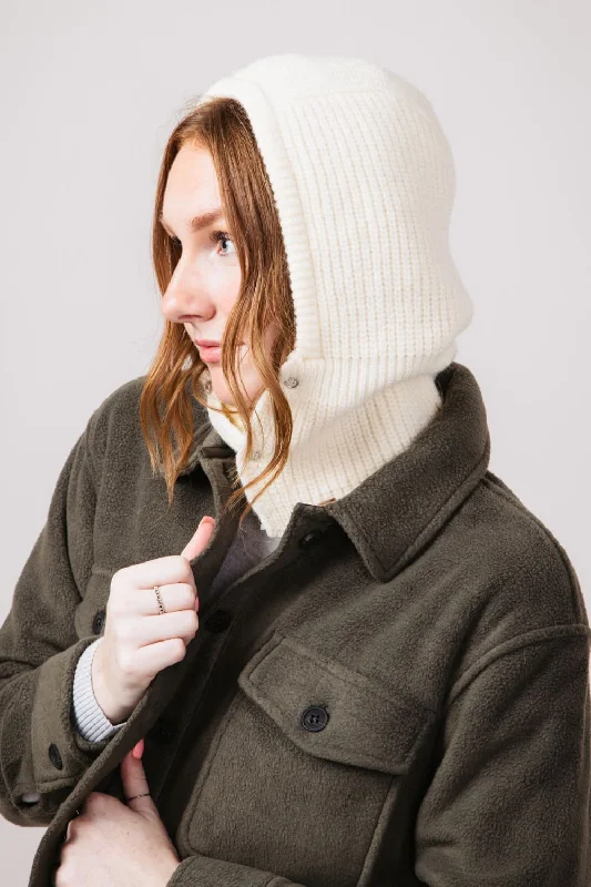 Knit Sweater Balaclava in Ivory | YCN220146-IVORY Knit Fabric Woven Fabric Fleece Fabric Knit Sweater Balaclava in Ivory | YCN220146-IVORY Knit Fabric Woven Fabric Fleece Fabric