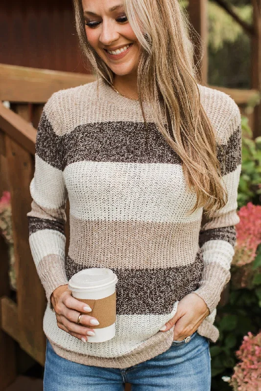 Total Favorite Color Block Sweater- Taupe & Brown Terry Blend Velvet Blend Canvas Blend Total Favorite Color Block Sweater- Taupe & Brown Terry Blend Velvet Blend Canvas Blend