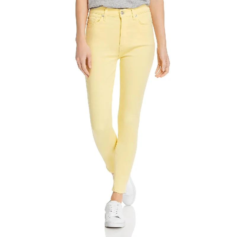 7 For All Mankind Womens Denim Supper Skinny Ankle Jeans Comfortable Faded High-Rise Jeans 7 For All Mankind Womens Denim Supper Skinny Ankle Jeans Comfortable Faded High-Rise Jeans