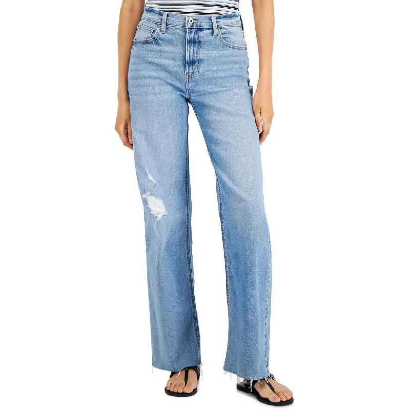 Celebrity Pink Womens Juniors High Rise Destroyed Wide Leg Jeans Stylish Relaxed Fit Skinny Jeans Celebrity Pink Womens Juniors High Rise Destroyed Wide Leg Jeans Stylish Relaxed Fit Skinny Jeans