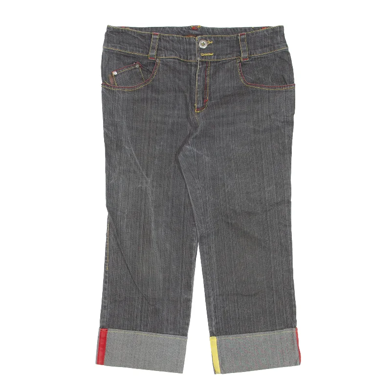 MARIELLA ROSATI Cropped Jeans Grey Denim Regular Straight Womens W31 L22 Cozy Tencel Blend Denim Jeans MARIELLA ROSATI Cropped Jeans Grey Denim Regular Straight Womens W31 L22 Cozy Tencel Blend Denim Jeans