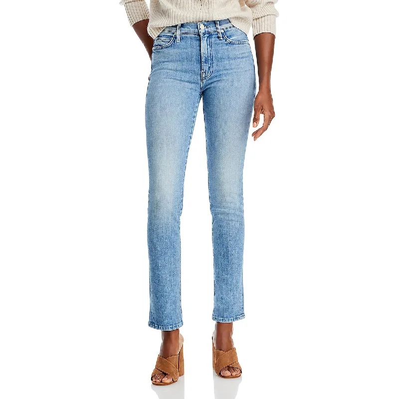 Mother Womens The Rascal Medium Wash Distressed Slim Jeans Trendy Wide-Legged High-Waist Jeans Mother Womens The Rascal Medium Wash Distressed Slim Jeans Trendy Wide-Legged High-Waist Jeans