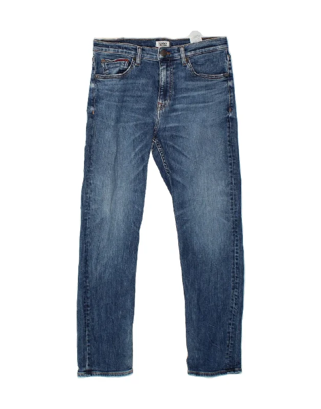TOMMY HILFIGER Womens High Waist Slim Cropped Jeans W28 L26 Blue Cotton Stylish High-Waisted Denim TOMMY HILFIGER Womens High Waist Slim Cropped Jeans W28 L26 Blue Cotton Stylish High-Waisted Denim