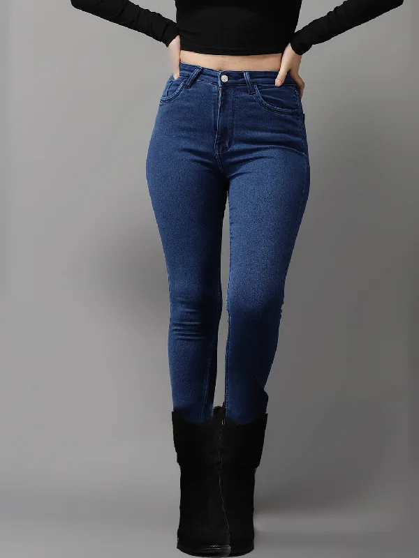 Women Solid Blue Skinny Fit Denim Jeans-GZ-5241-B-Blue Fashionable Cropped Denim Jeans Women Solid Blue Skinny Fit Denim Jeans-GZ-5241-B-Blue Fashionable Cropped Denim Jeans
