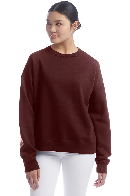 Champion Womens PowerBlend Crewneck Sweatshirt - Maroon Zip Hoodie Drawstring Kangaroo Pocket