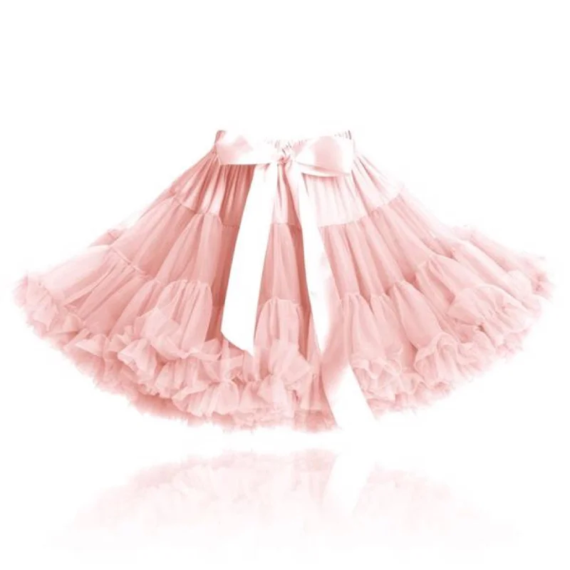 Dolly by Le Petit Tom Skirt Ballet Pink velvet skirt glossy